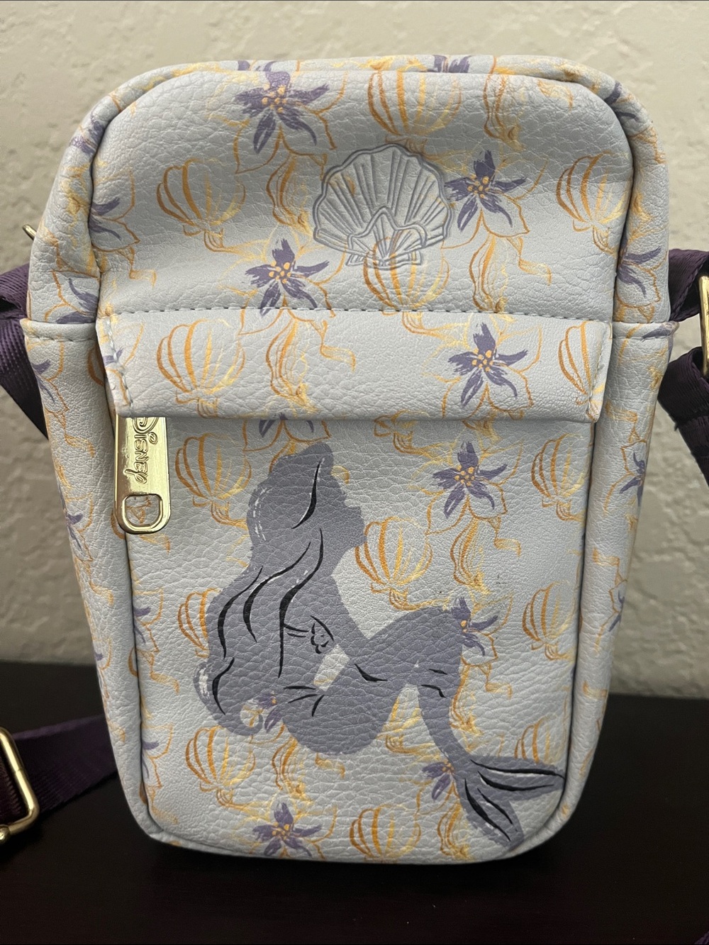 Disney Purple & Gold Mermaid Crossbody Bag